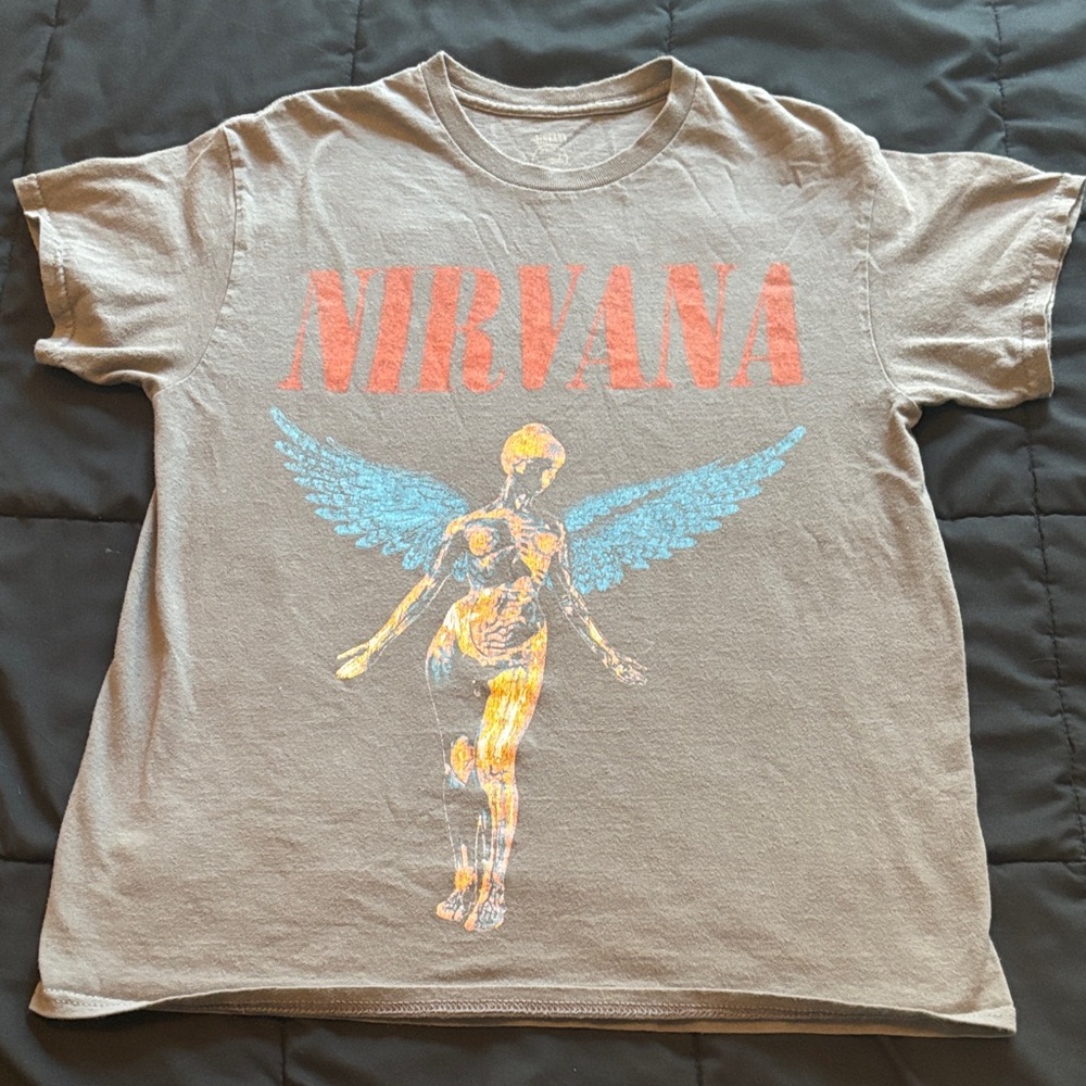 Nirvana Graphic T-Shirt 90s vintage In Utero size small Kurt Cobain grunge